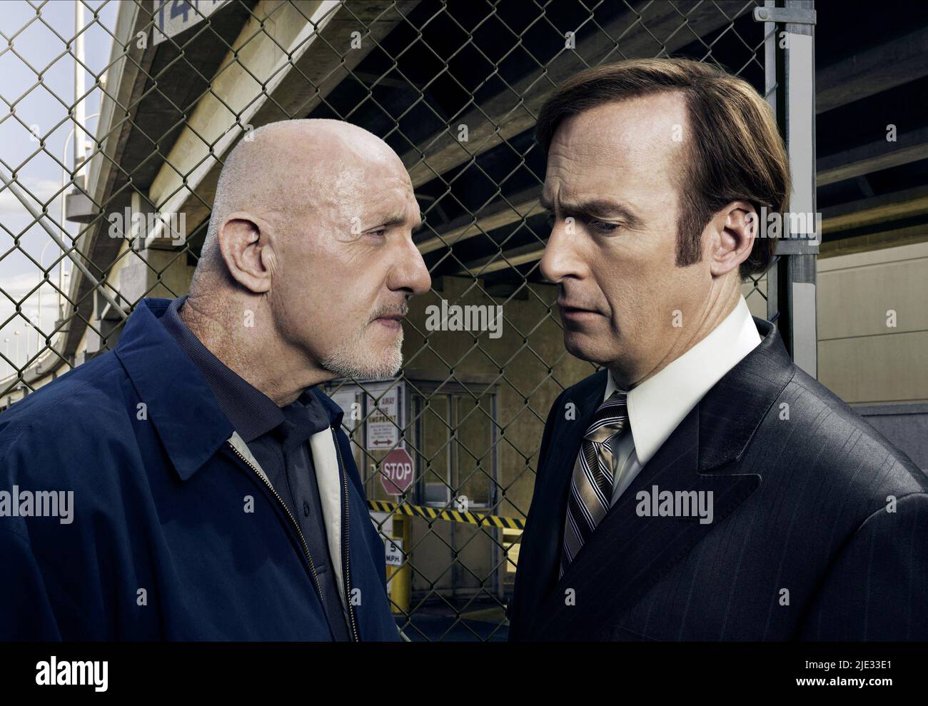 JONATHAN BANKS, BOB ODENKIRK, BETTER CALL SAUL, 2015 Stock Photo