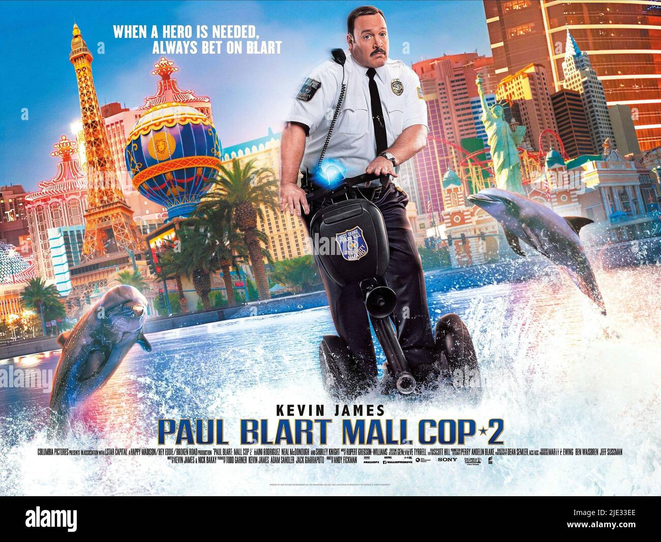 KEVIN JAMES POSTER, PAUL BLART: MALL COP 2, 2015 Stock Photo