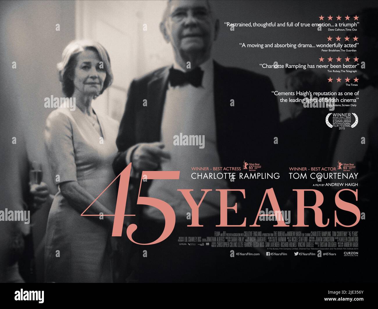 CHARLOTTE RAMPLING TOM COURTENAY POSTER 45 YEARS 2015 Stock Photo 