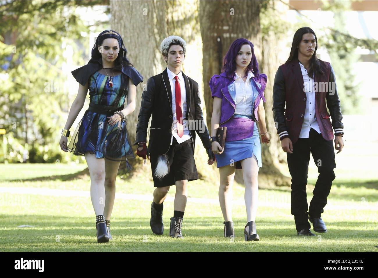 SOFIA CARSON, CAMERON BOYCE, DOVE CAMERON, BOOBOO STEWART, DESCENDANTS, 2015 Stock Photo