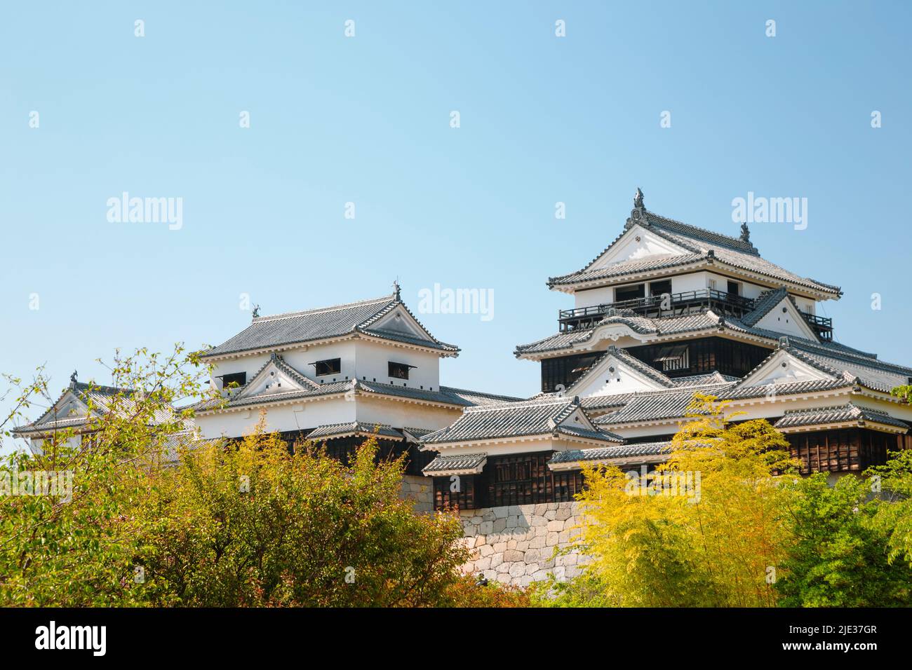 Matsuyama Castle traditional architecture in Japan Stock Photo
