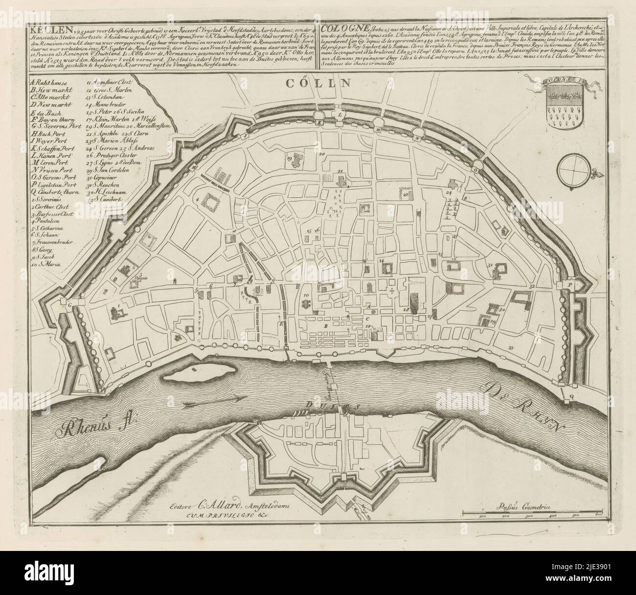 Map of Cologne Cologne built 25 years before Christi Gebirth