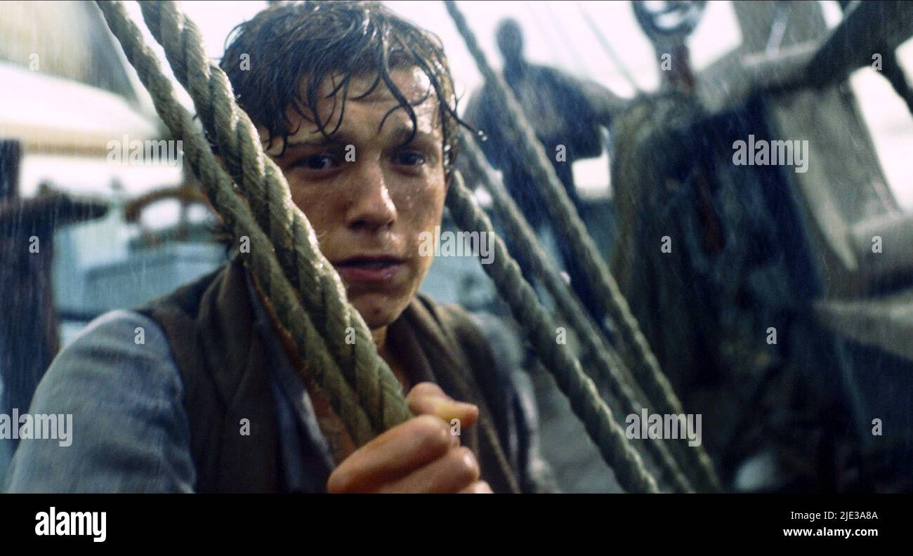 TOM HOLLAND, IN THE HEART OF THE SEA, 2015 Stock Photo