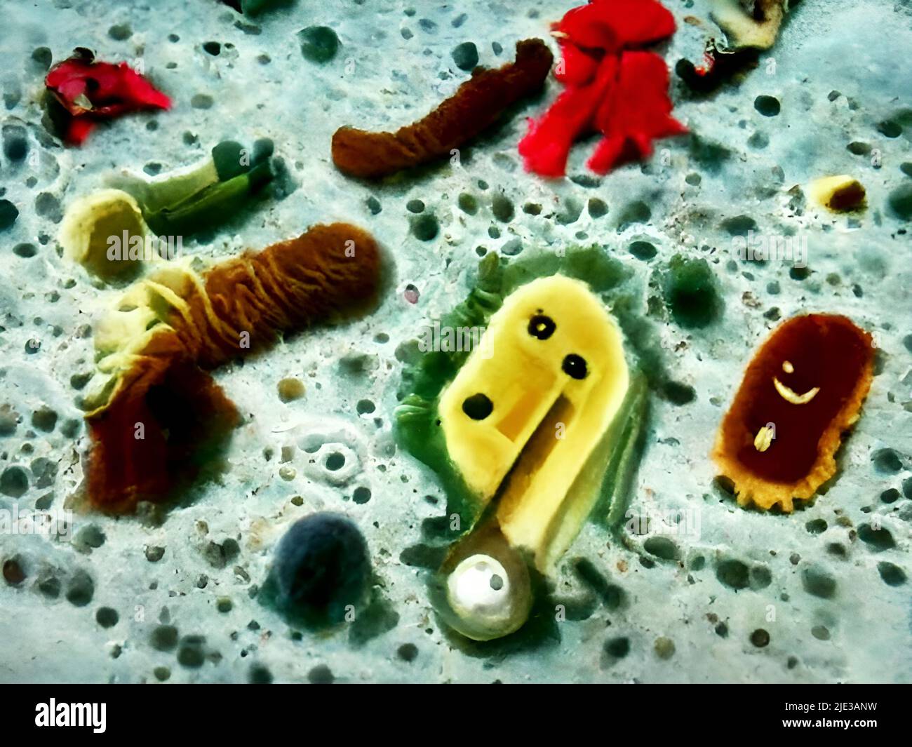 Bacteria under the microscope Stock Photo Alamy