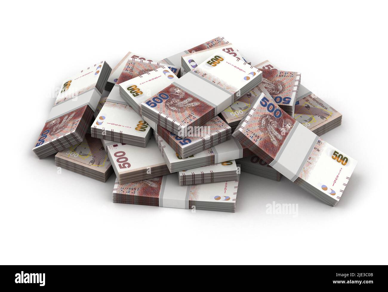 Stack of Hong Kong Dollar (isolated on white background Stock Photo - Alamy
