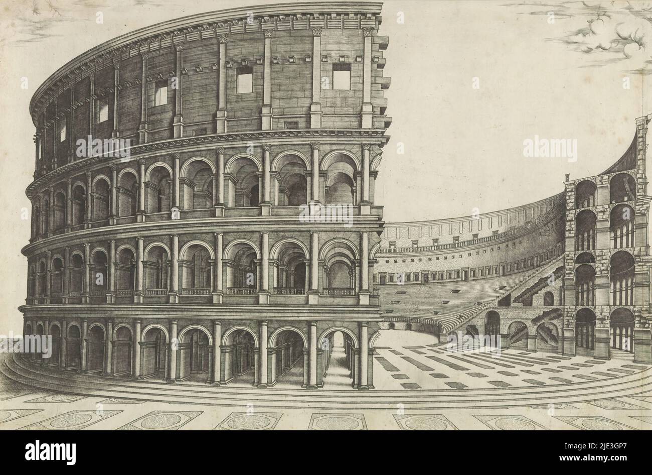 Colosseum at Rome, Speculum Romanae Magnificentiae (series title), View ...