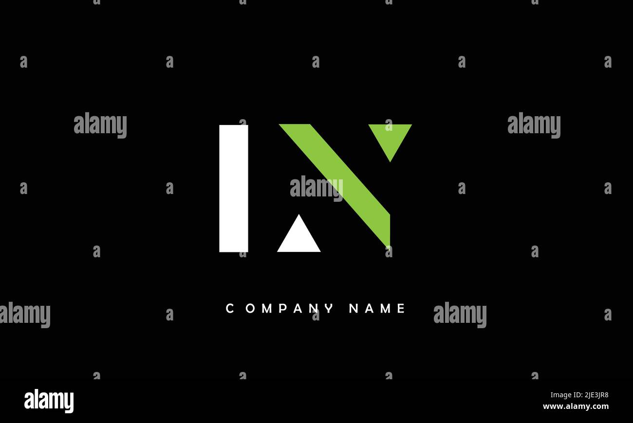 LN, NL Alphabets Letters Logo Monogram Stock Vector