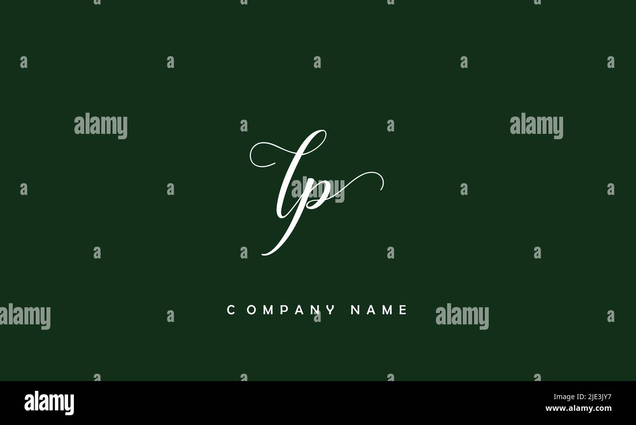 LP, PL Abstract Letters Logo Monogram Stock Vector