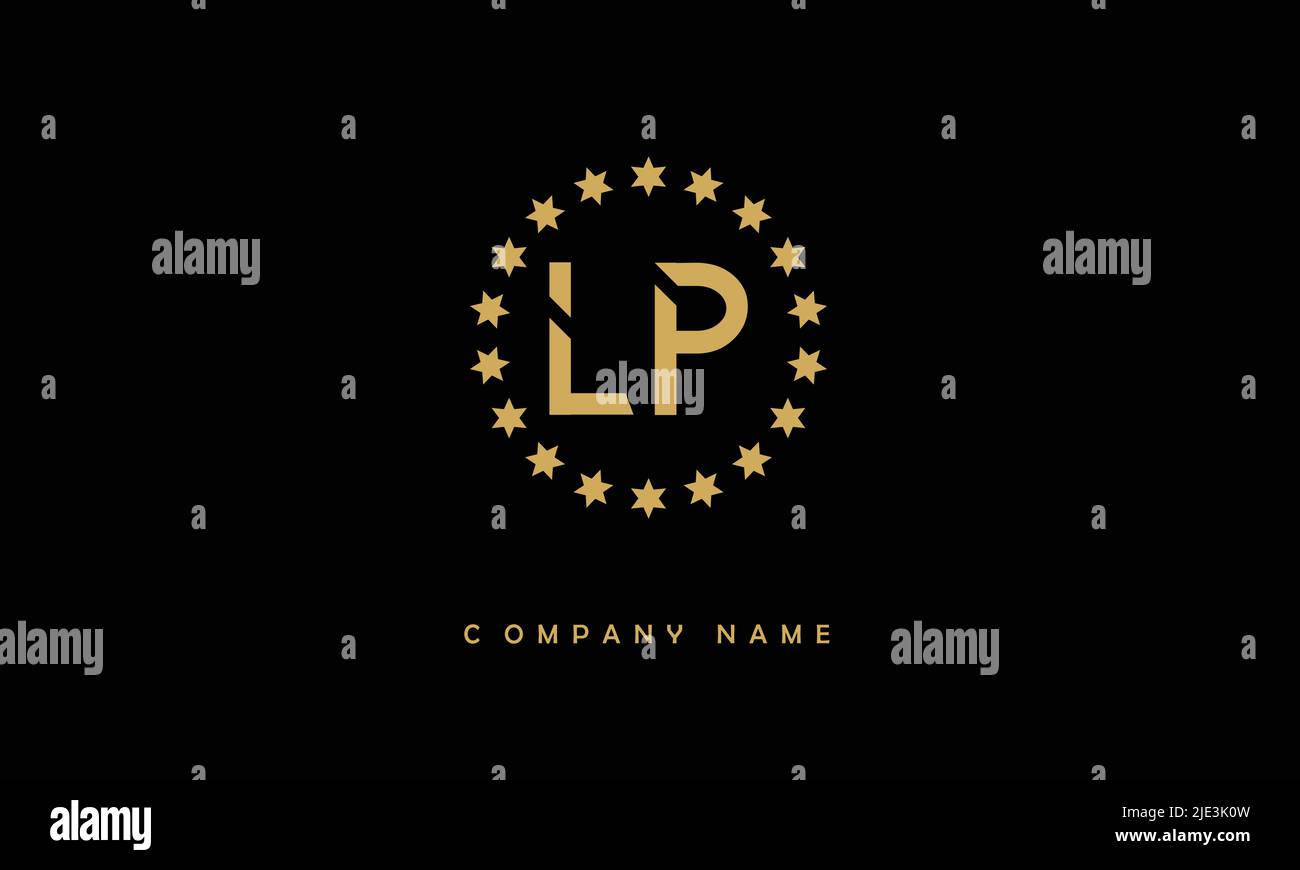 LP, PL Abstract Letters Logo Monogram Stock Vector