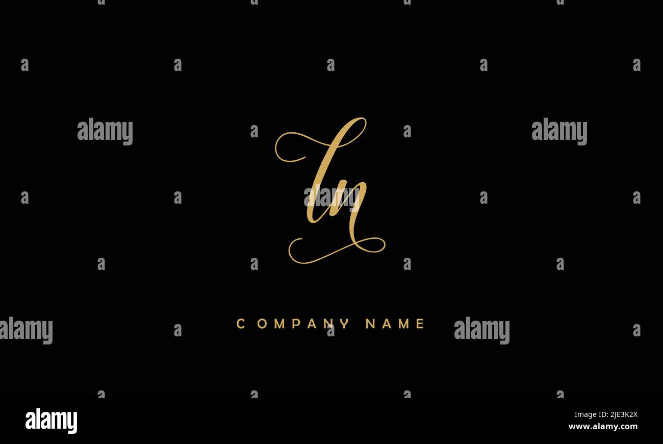 LN, NL Alphabets Letters Logo Monogram Stock Vector