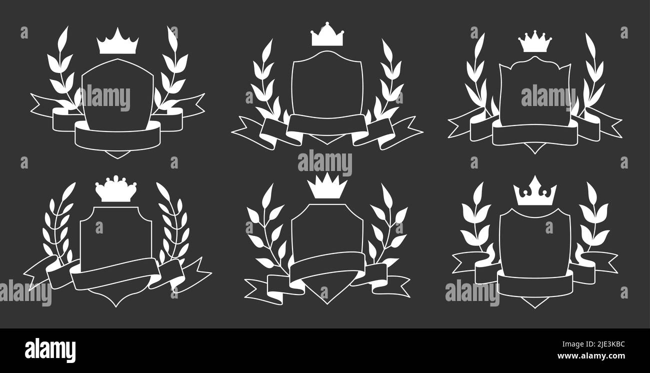 Heraldry banner Black and White Stock Photos & Images - Alamy