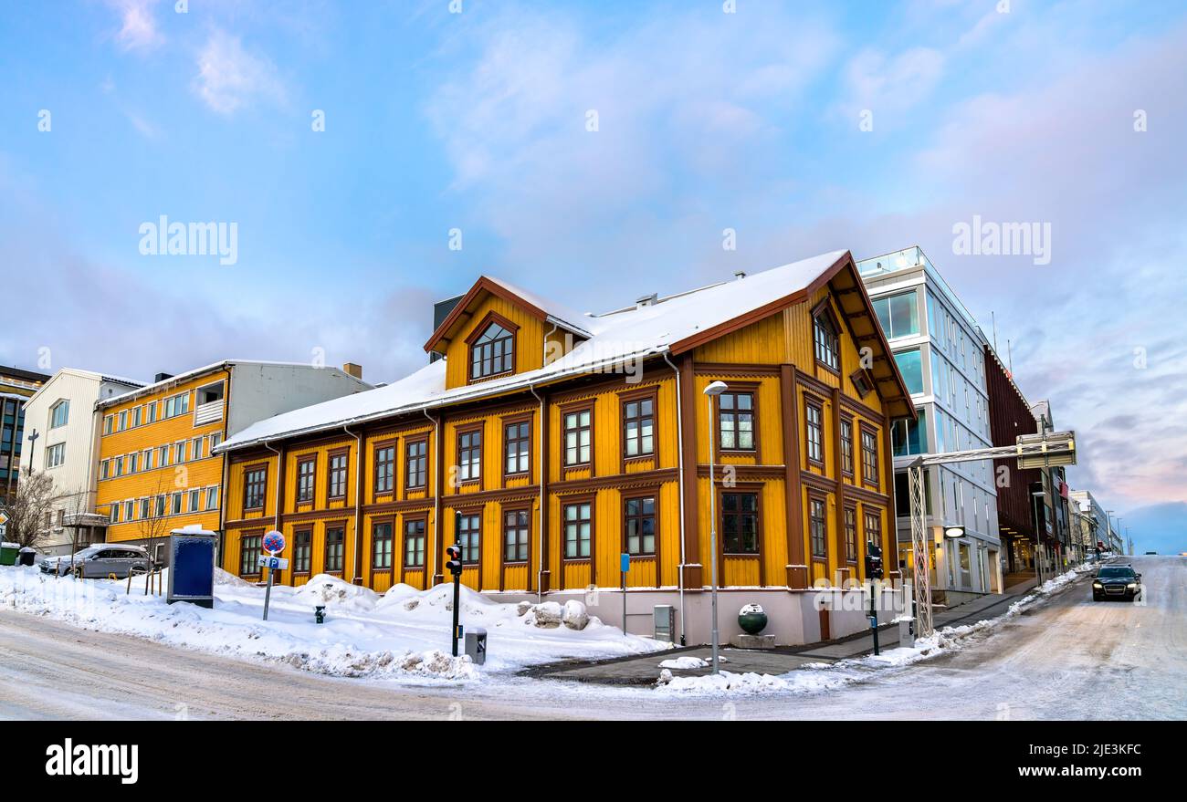 Architecture of Tromso in Polar Norway Stock Photo