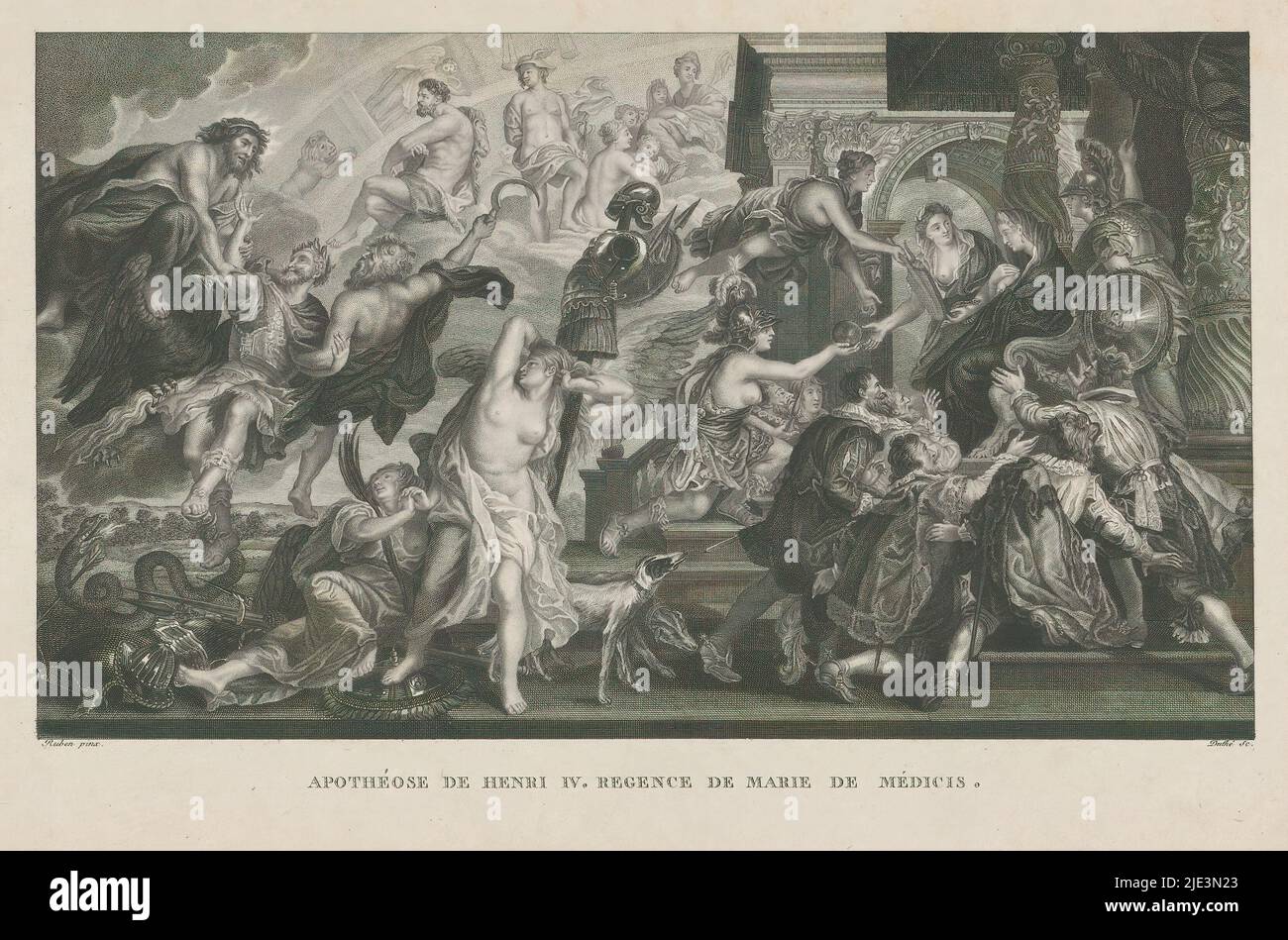 Apotheosis of Henry IV, King of France, Apothéose de Henri IV. Regence de  Marie de Médicis (title on object), Apotheosis of Henry IV, King of France,  died May 14, 1610. The king