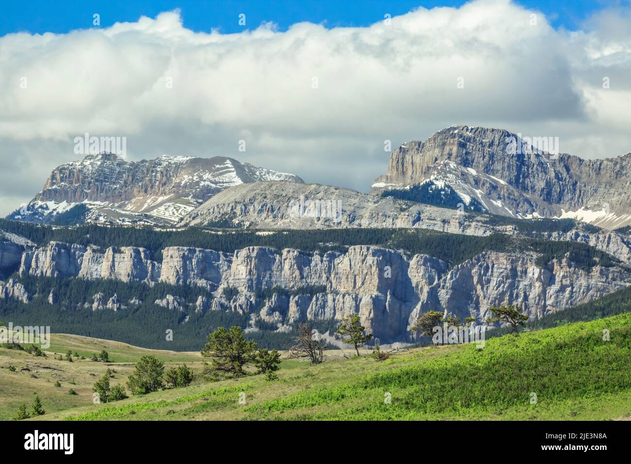 mount werner and mount frazier above volcano reef along the rocky