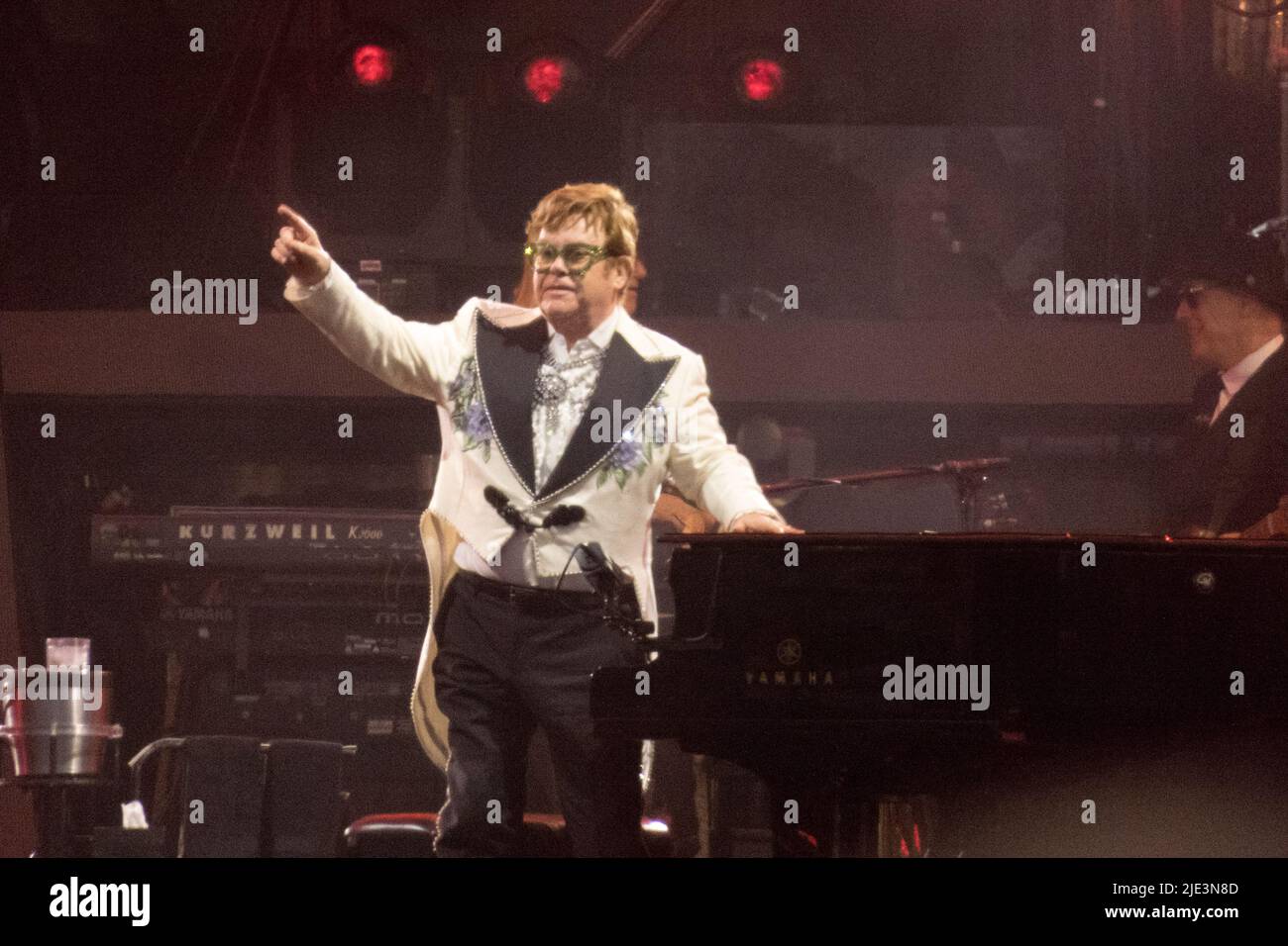 London England UK 24th June 2022 Elton John Headlines British summer time music festival Credit: glamourstock/Alamy Live News Stock Photo