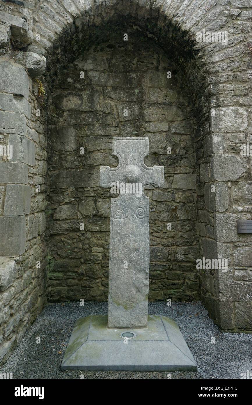 Kilfenora, Co. Clare, Ireland: The North Cross, one of three Irish high crosses at the medieval Kilfenora Cathedral. Stock Photo