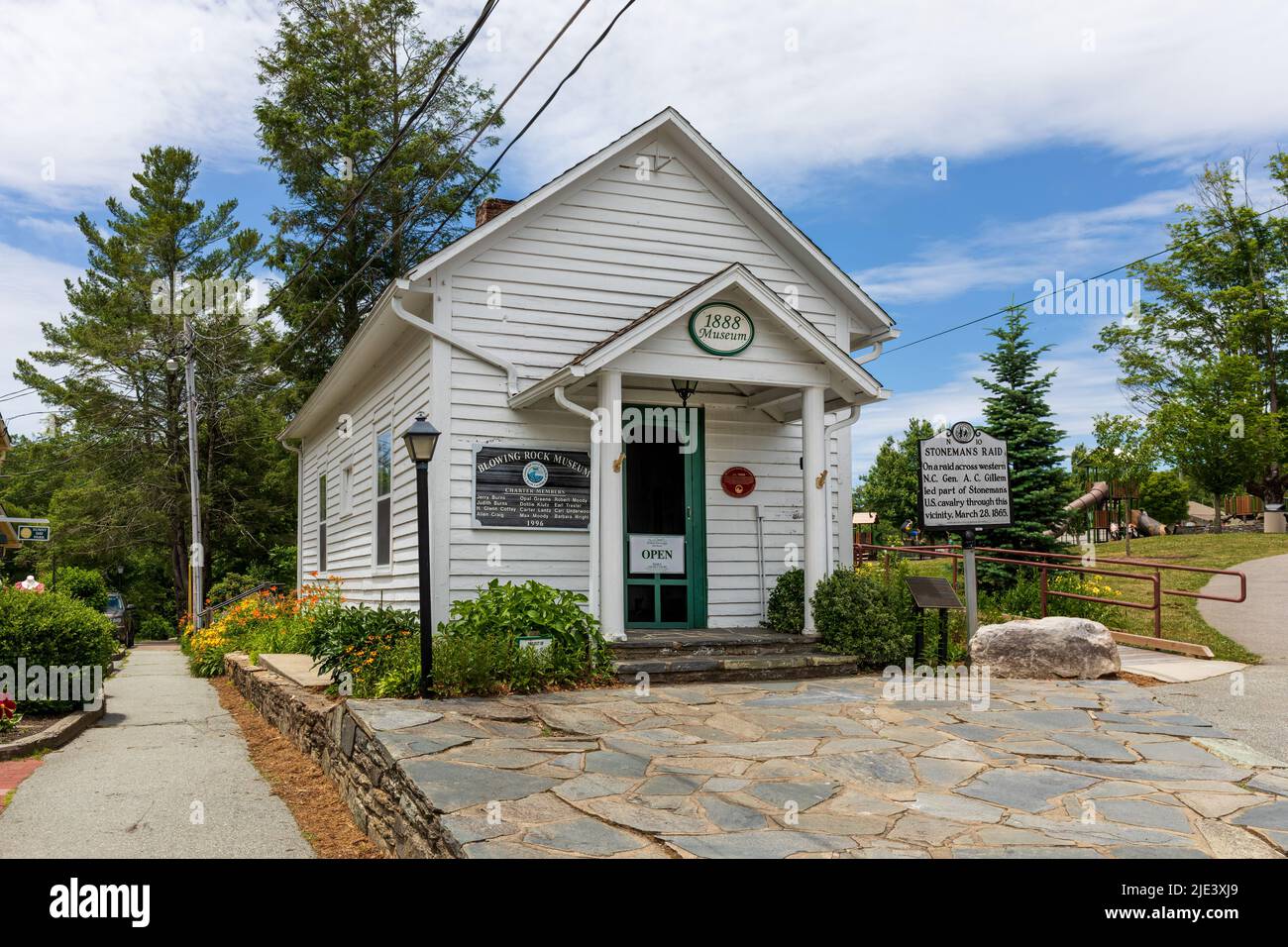 BLOWING ROCK, NC, USA20 JUNE 2022Tiny 1888 Museum in downtown, with