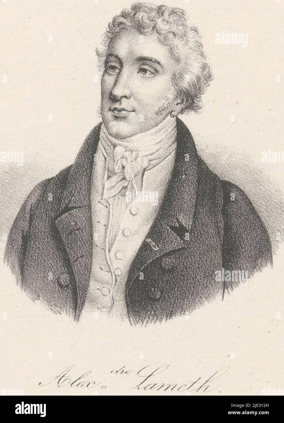Portrait of Alexandre de Lameth, anonymous, veuve Delpech (Naudet) (possibly), in or after 1818 - in or before 1842, print maker: anonymous, printer: veuve Delpech (Naudet), (possibly), Paris, in or after 1818 - in or before 1842, paper, h 278 mm - w 180 mm Stock Photo