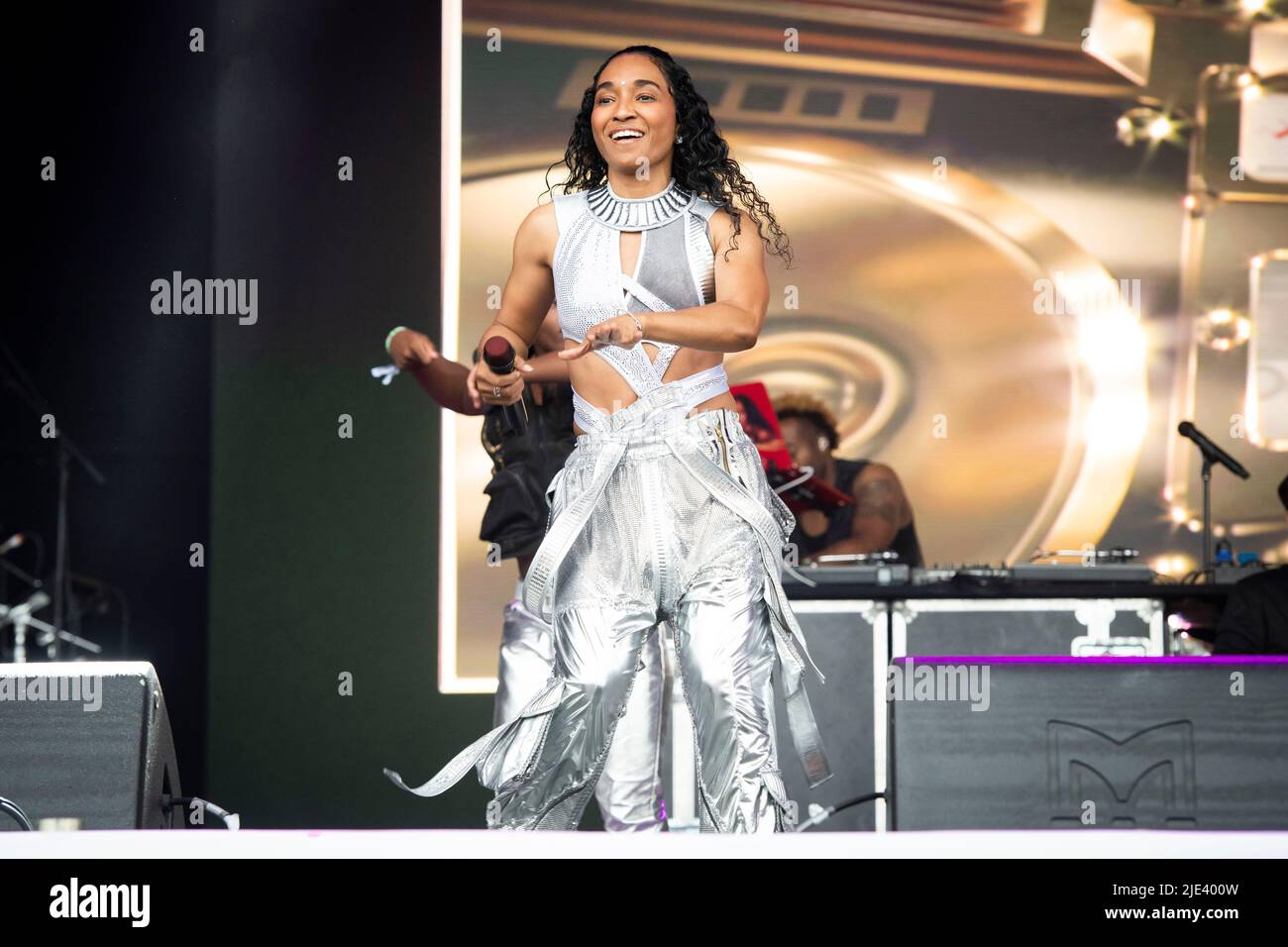 Glastonbury, UK. 24th June 2022. Rozonda Thomas from TLC performs at