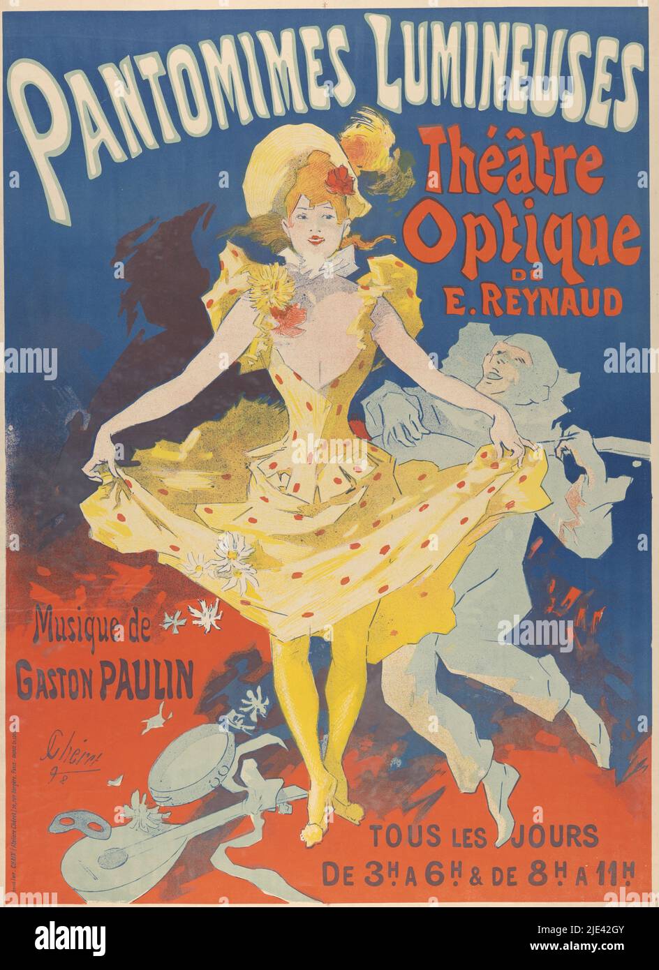 Pantomimes lumineuses, 1892, Jules Chéret, 1892, Jules Chéret,, 1892, w 880 mm × h 1246 mm Stock Photo
