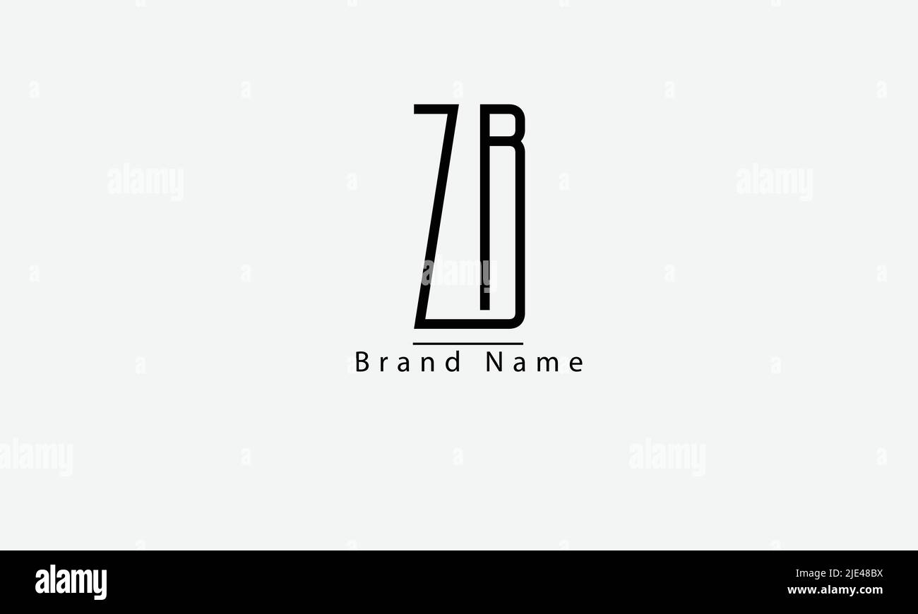 Alphabet letters Initials Monogram logo ZB BZ Z B Stock Vector