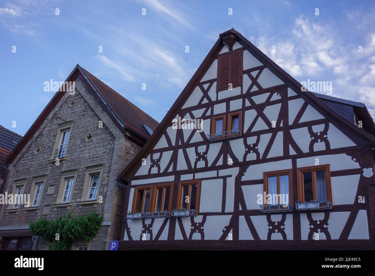 Eibelstadt village in bavaria Stock Photo