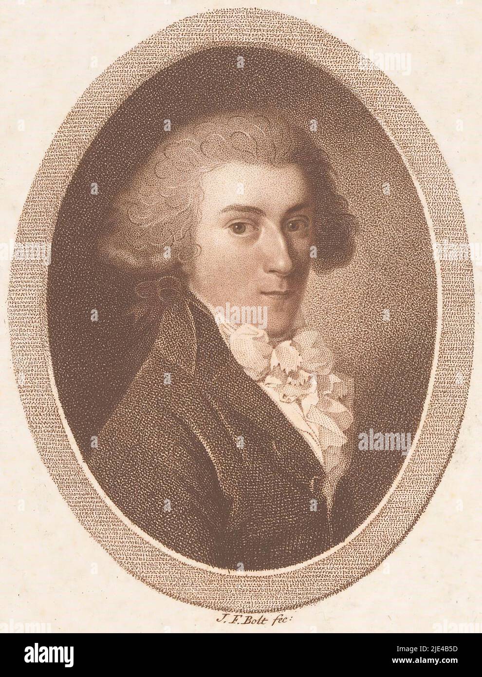 Portrait of August Adolph Leopold, Graf von Lehndorff, Johann Friedrich Bolt, 1779 - 1836, print maker: Johann Friedrich Bolt, (mentioned on object), Berlin, 1779 - 1836, paper, h 181 mm - w 133 mm Stock Photo