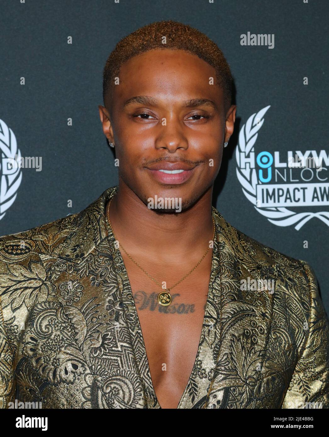 Avery Wilson arrives at The Second Annual Hollywood Unlocked Impact