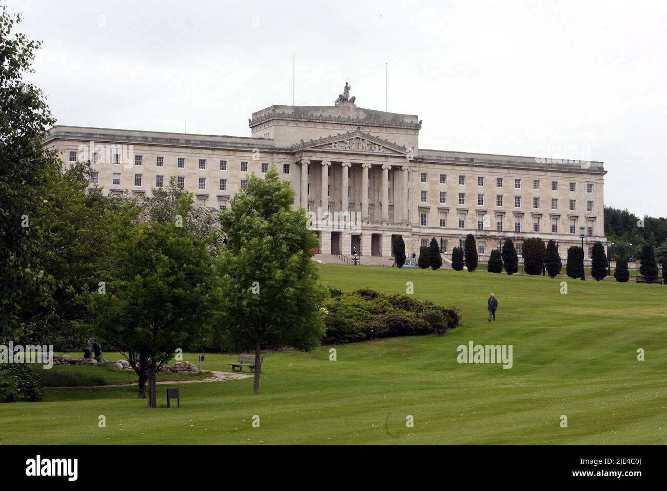 File photo dated 28/06/07 of Parliament Buildings at Stormont, Belfast, as a cost-of-living protest is due to take place at Stormont on Saturday over 'spiralling costs' in Northern Ireland, with a union umbrella group predicting an increase in pay claims being lodged over the coming weeks. Stock Photo
