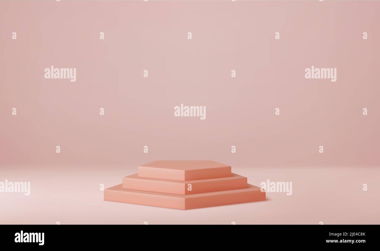 3d Shiny pedestal podium. Stock Vector