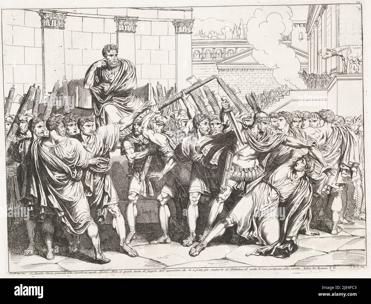 Gaius servilius ahala kills spurius maelius hi-res stock photography ...