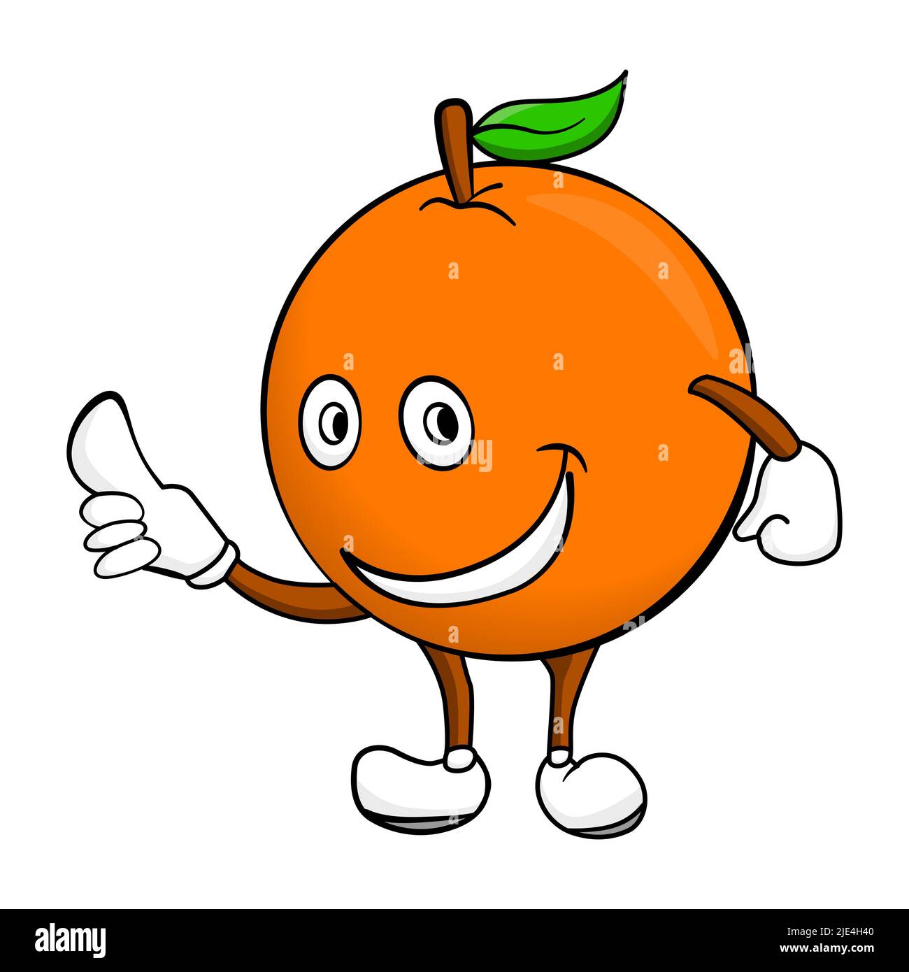 Orange fruit cartoon mascot illustration Stock Vector Image & Art Alamy
