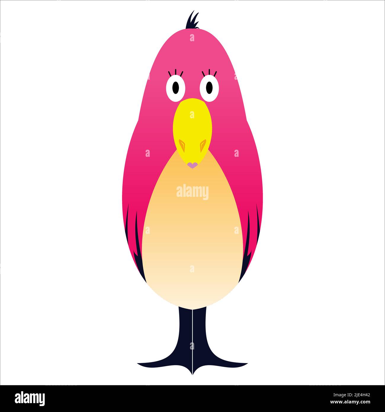 Simple pink color bird cartoon illustration Stock Vector Image & Art - Alamy