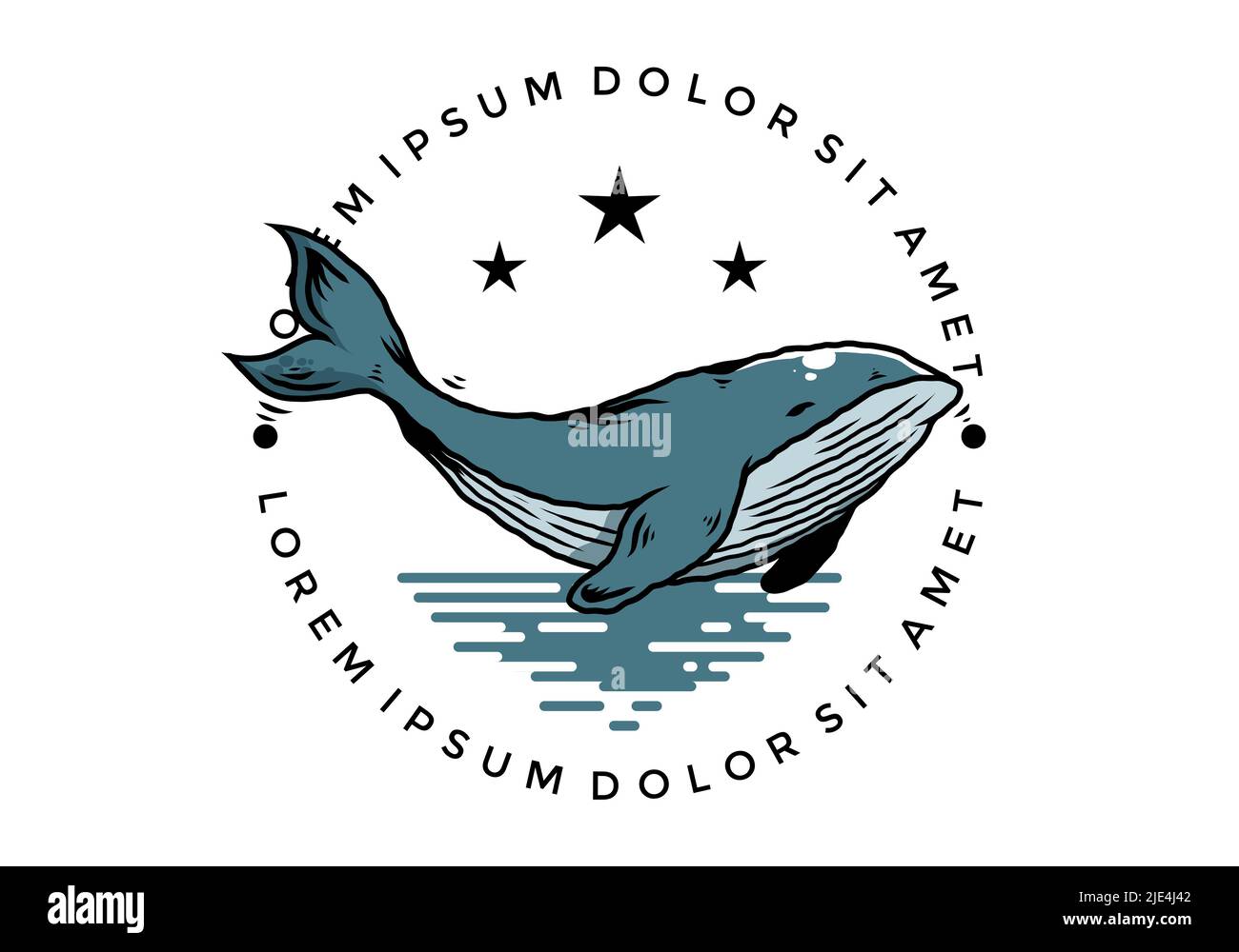 Illustration design of The big whale of ocean Stock Vector Image & Art ...
