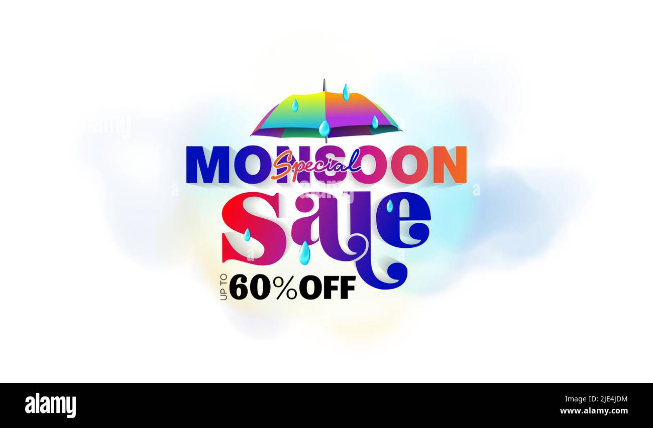 Rain umbrella advertising poster Cut Out Stock Images & Pictures - Alamy