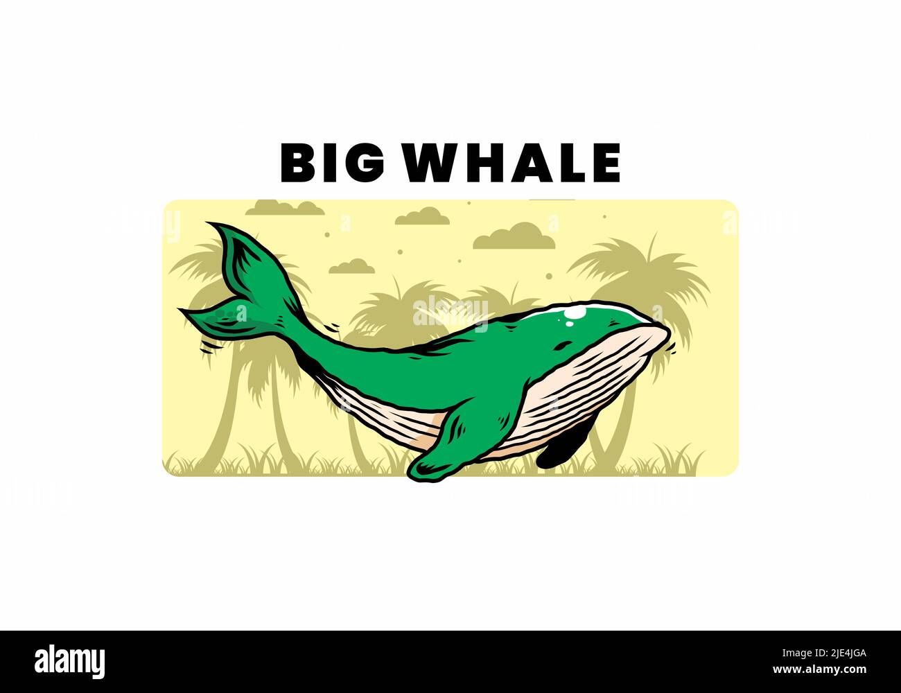 Illustration design of The big whale of ocean Stock Vector Image & Art ...