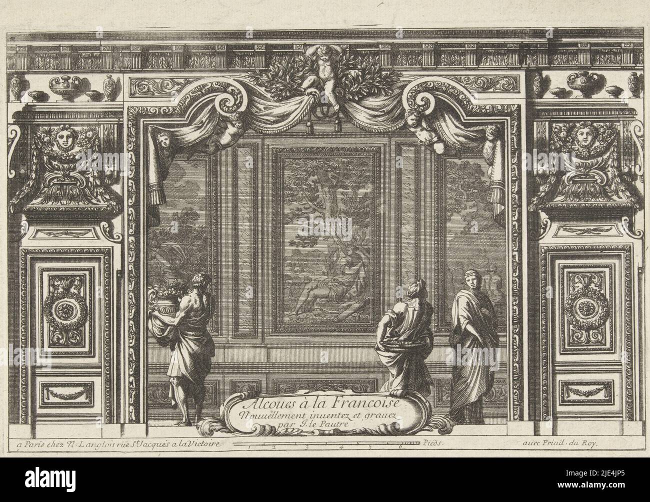 17eme gravure le pautre musique / 17th engraving music theme 17eme gravure le pautre musique / 17th engraving music theme