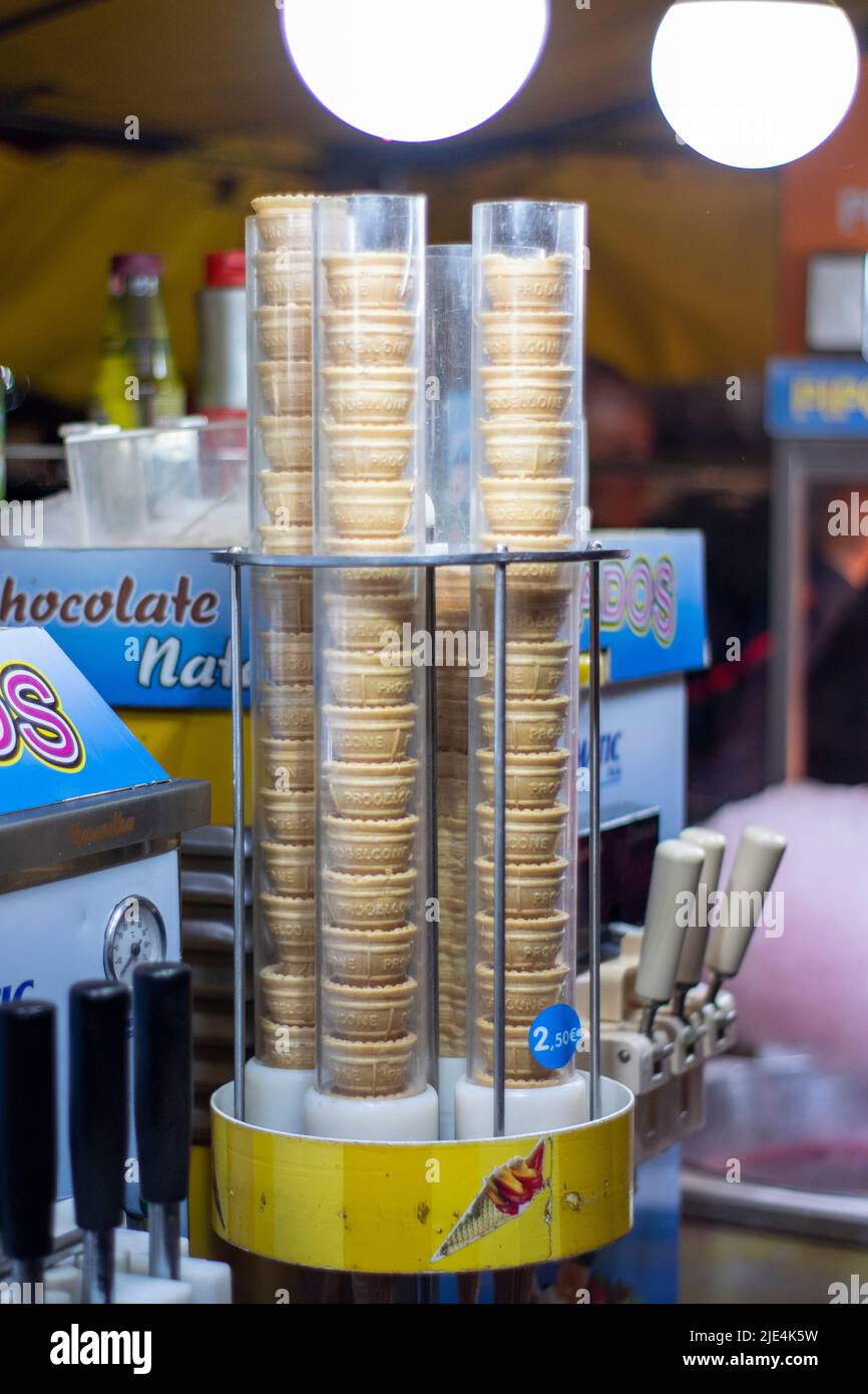 Ice cream Street vendors machine, selling icecream on social events