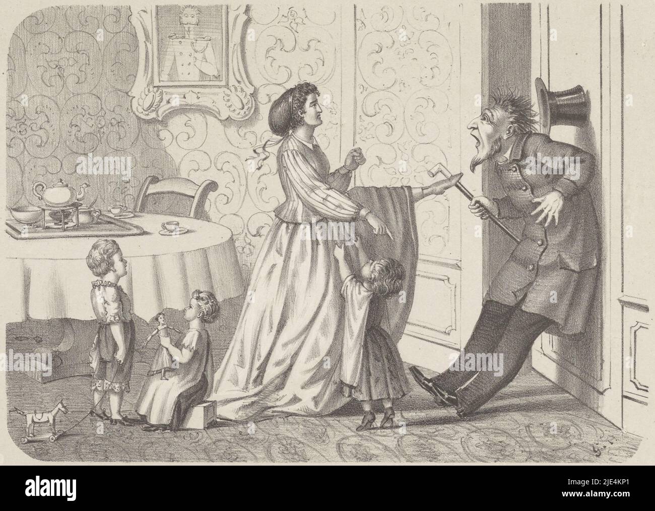 Woman kicks man out hires stock photography and images Alamy