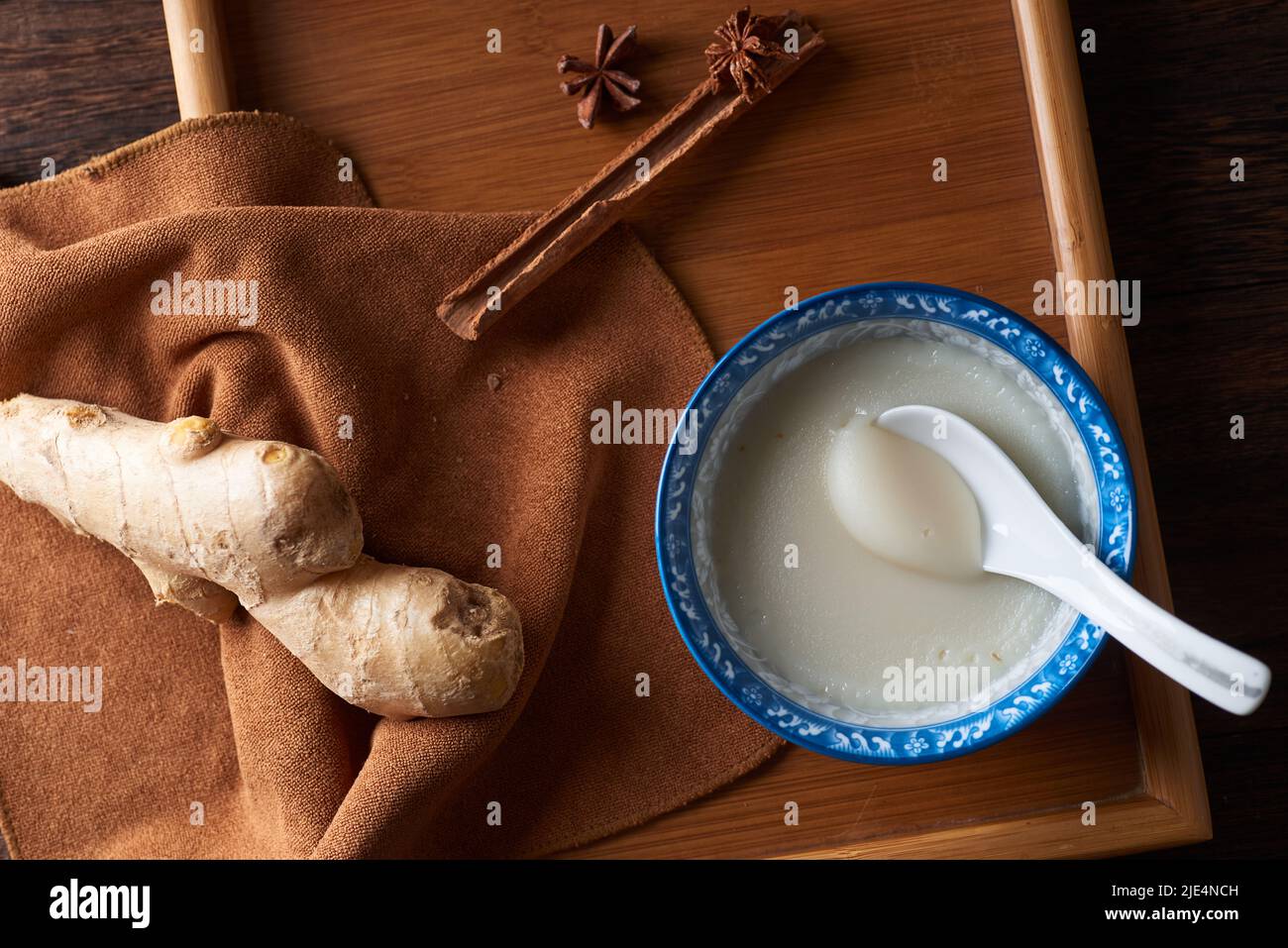 Refined lard and spices like ginger cinnamon aniseed Stock Photo Alamy