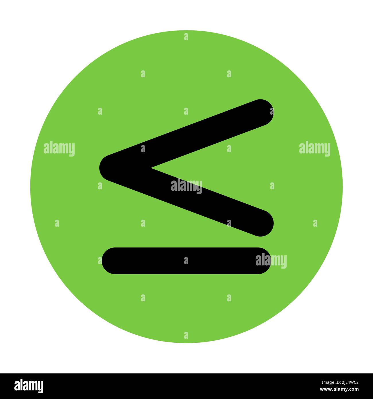 Less than or equal to mathematics symbol, education maths icon, web ...