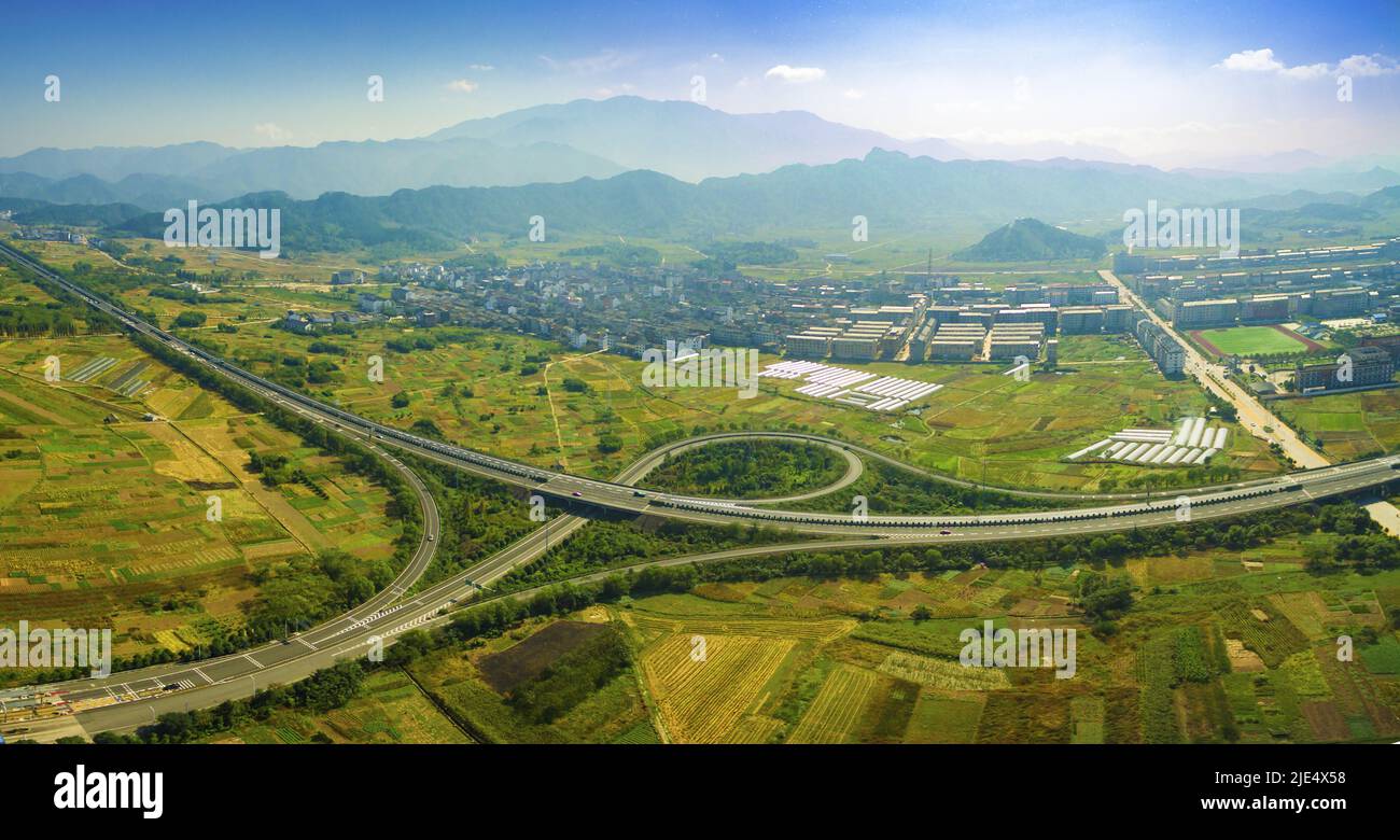 Zhejiang taizhou xianju towns high speed Stock Photo