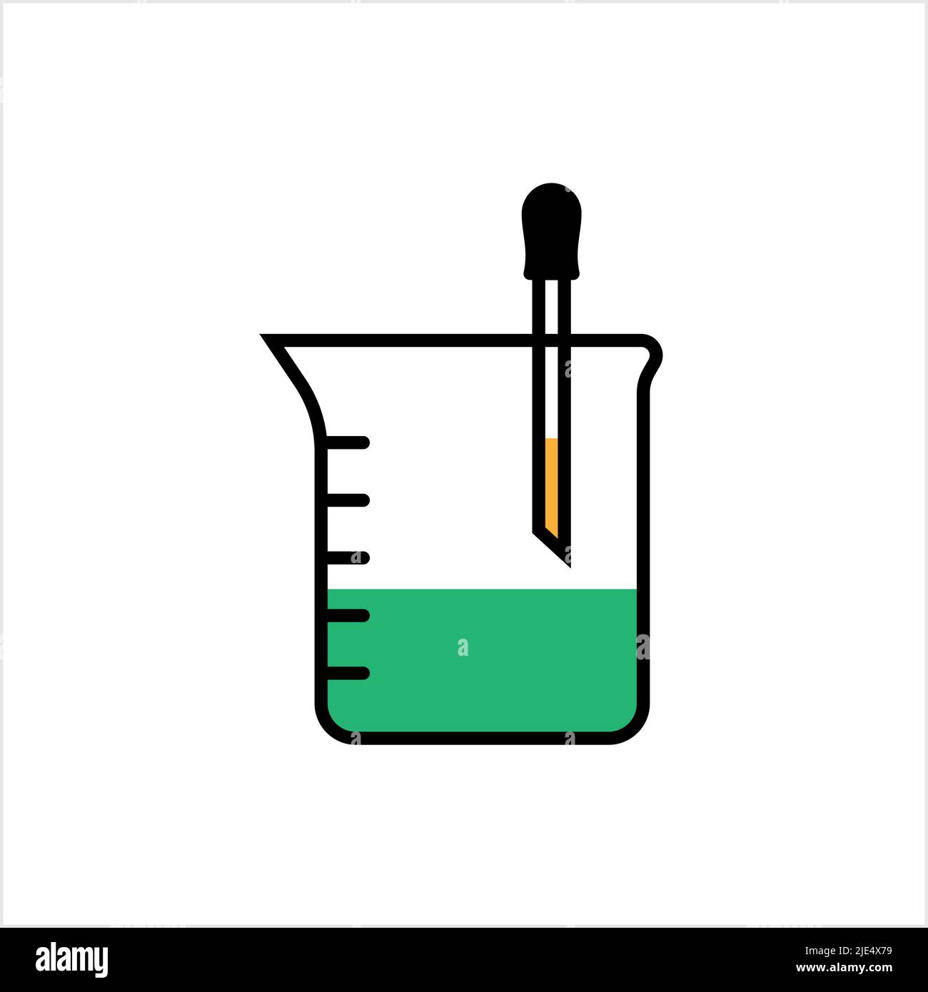 Beaker Icon, Beaker Vector Art Illustration Stock Vector Image & Art ...