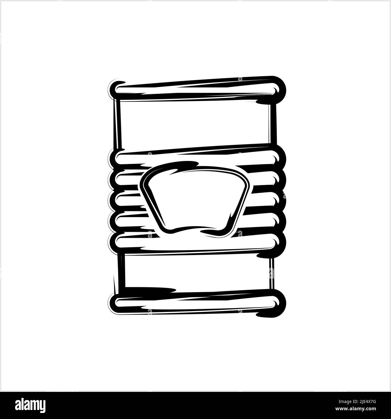 Canned Food Icon, Food Tin Vector Art Illustration Stock Vector