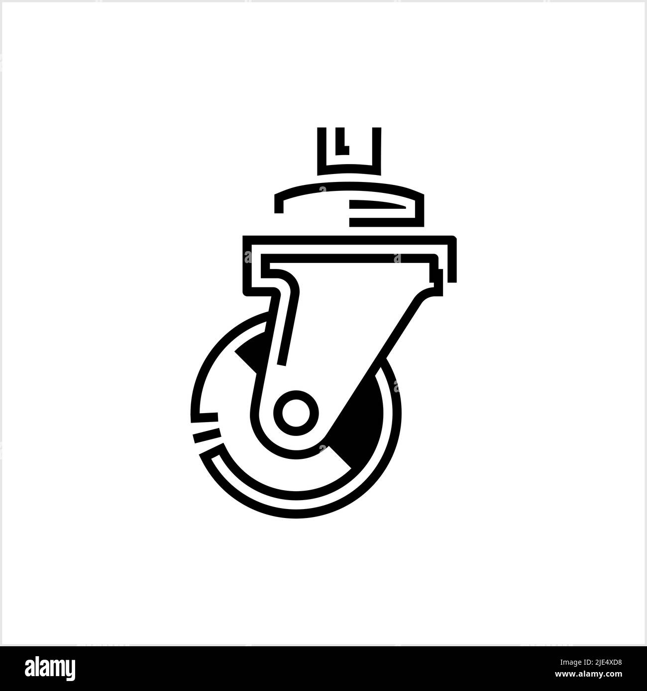 Caster Wheel Icon Vector Art Illustration Stock Vector Image & Art Alamy