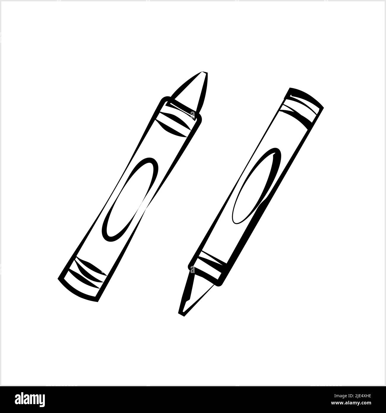 Crayon Icon, Drawing Crayon Vector Art Illustration Stock Vector Image