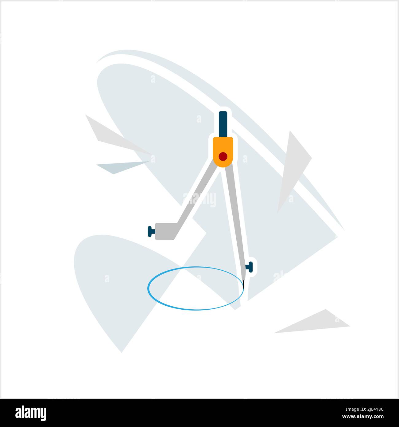 Drawing Compass Icon Vector Art Illustration Stock Vector Image & Art