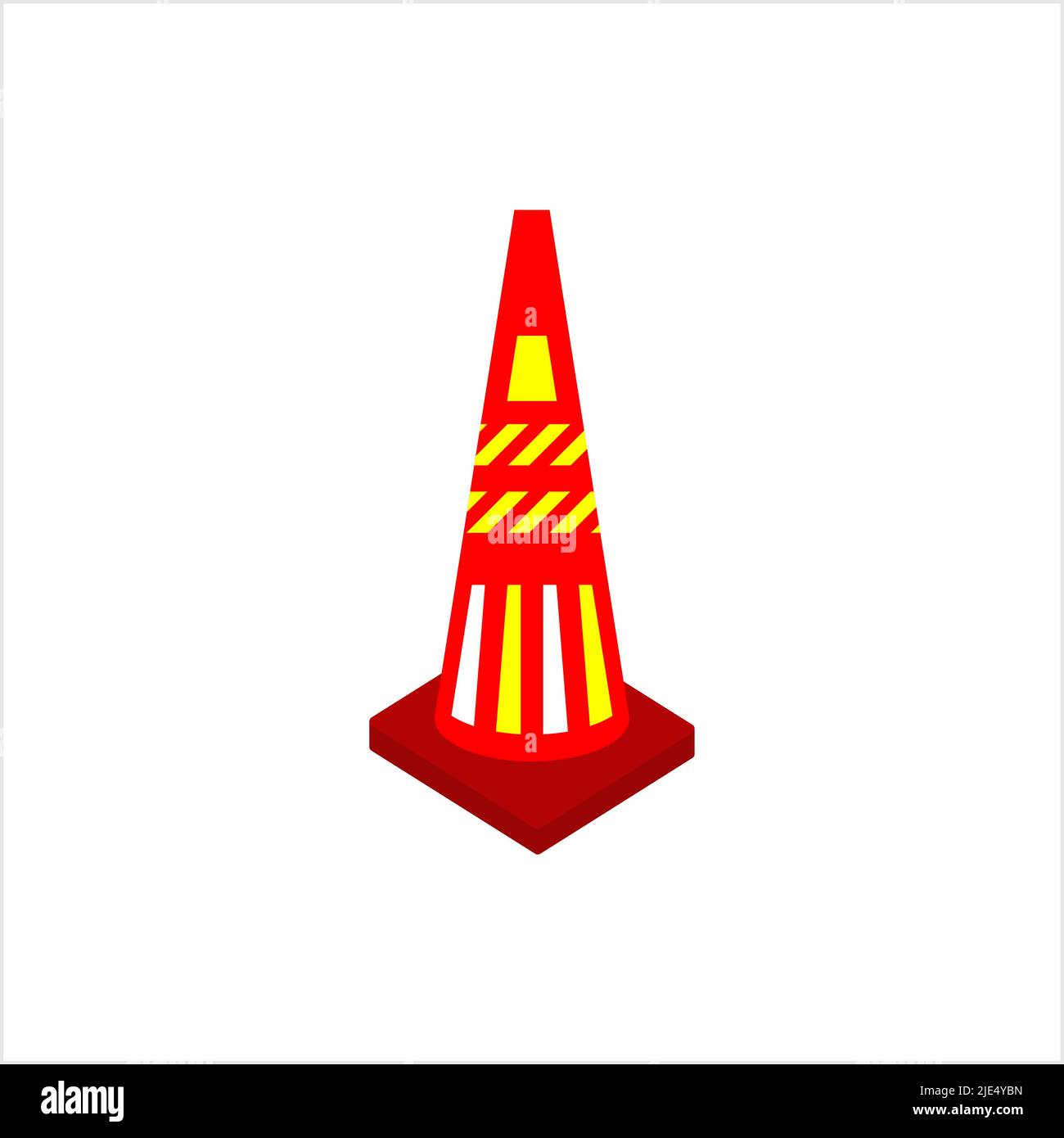 Cone Construction Barrier Icon, Traffic Cone Vector Art Illustration ...