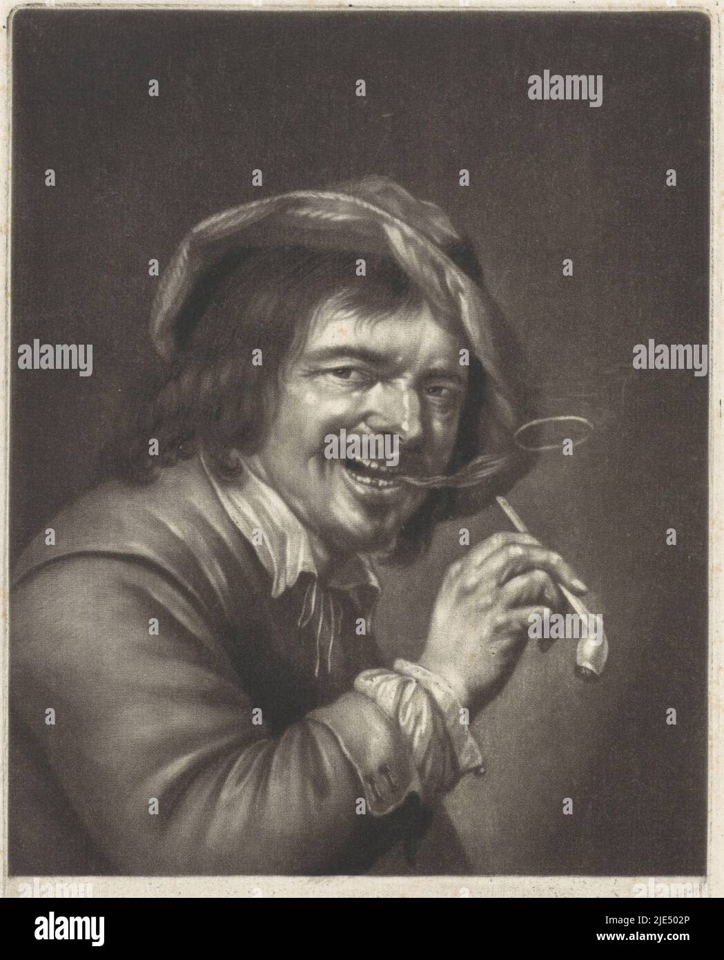 The sense of smell. A man smokes a pipe and blows out a ring of smoke