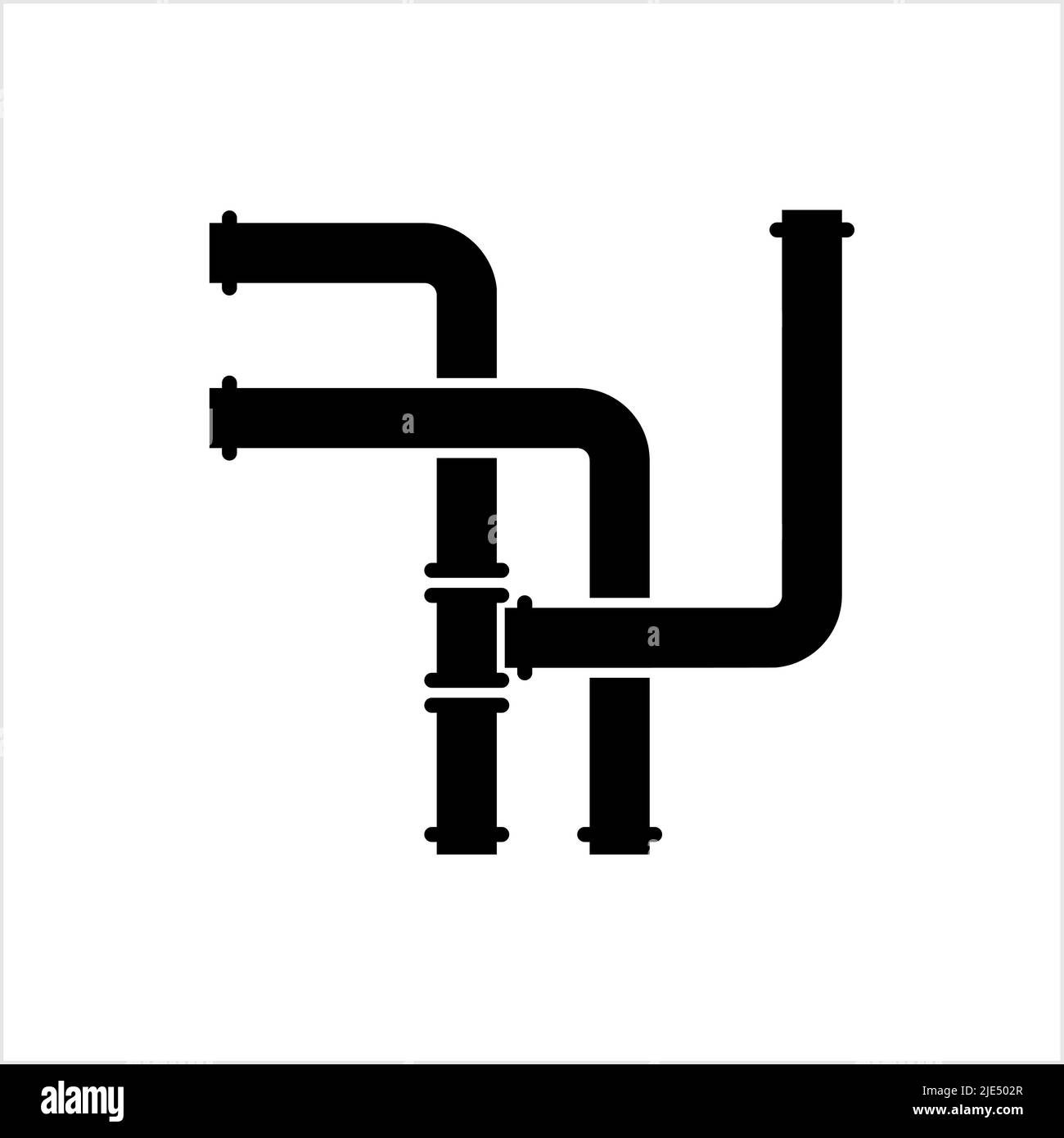 Pipe Icon, Pipe Fitting Icon, Water, Gas, Oil Pipeline, Plumbing Work